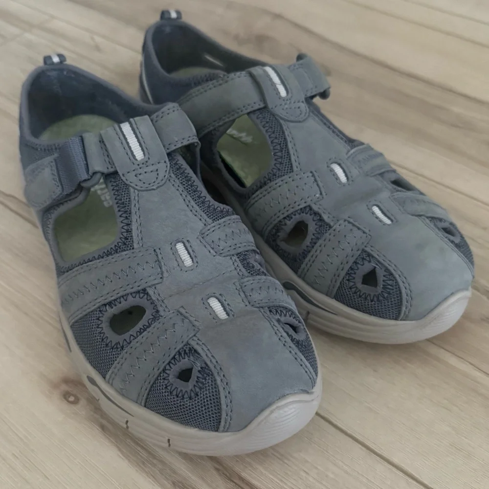Earth Origins Sandal blue Gray Leather Women Size 7